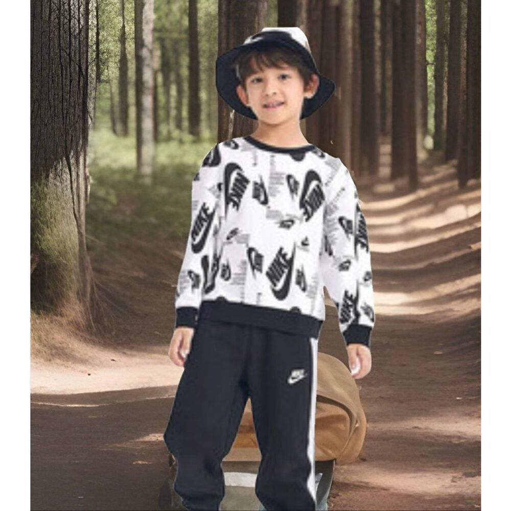 Baby Nike Outfit 12 Mo White And Black  Top And Pants